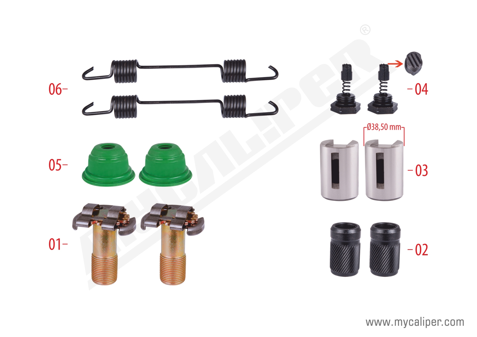 Brake Adjusting Repair Kit (Thick Teeth - Old Model) 