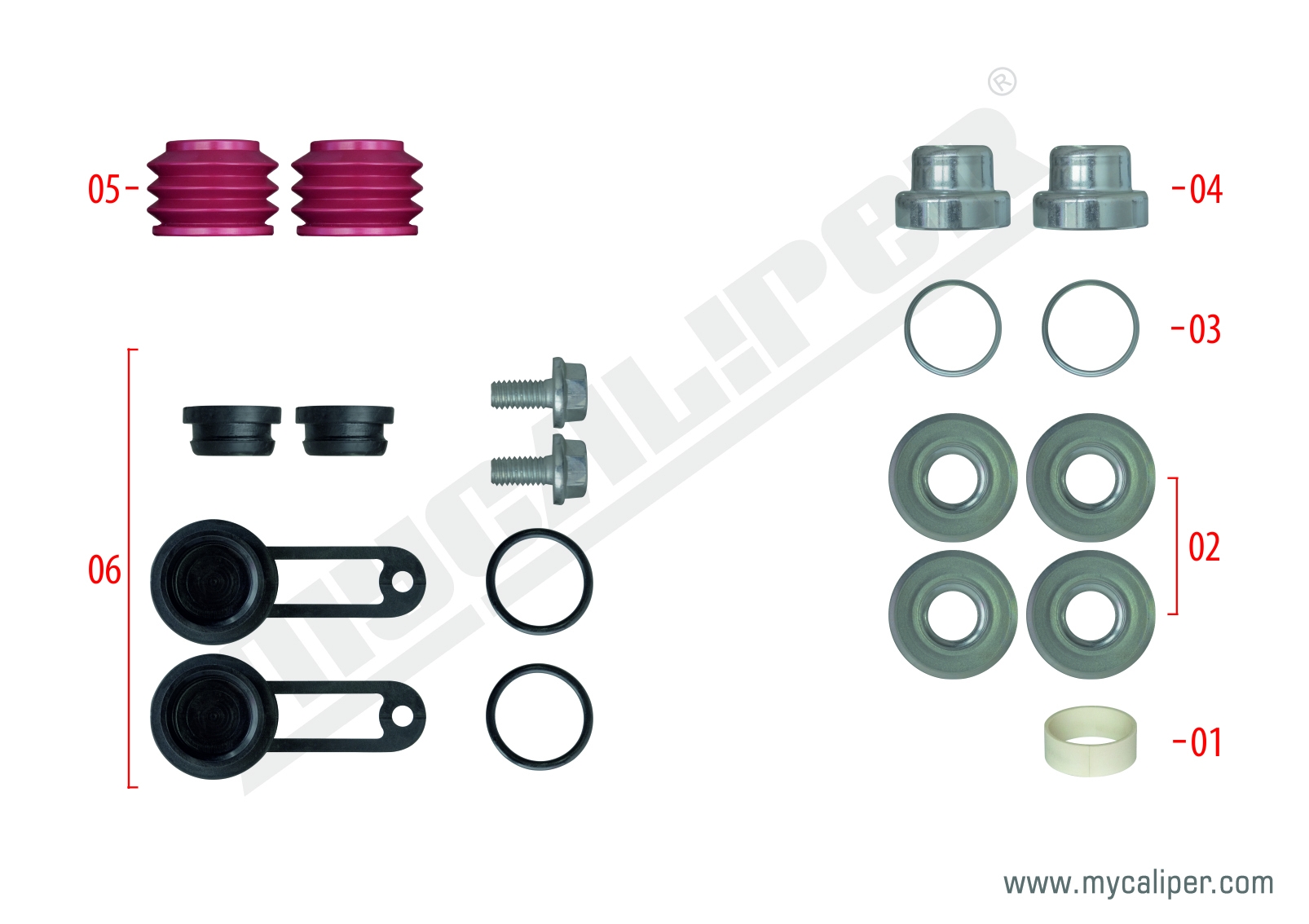 Caliper Boot & Plug Repair Kit 