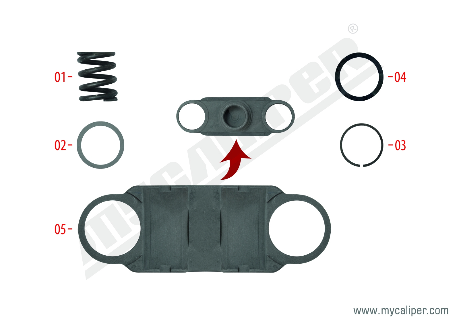 Caliper Bridge Assembly Repair Kit 