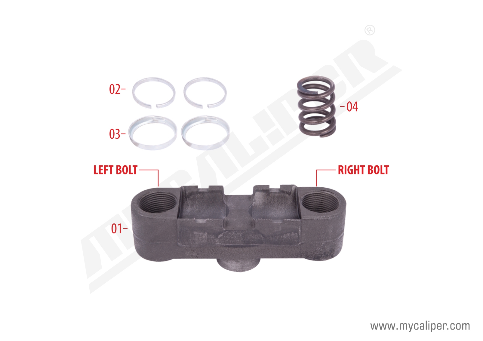 Caliper Bridge Assembly Repair Kit