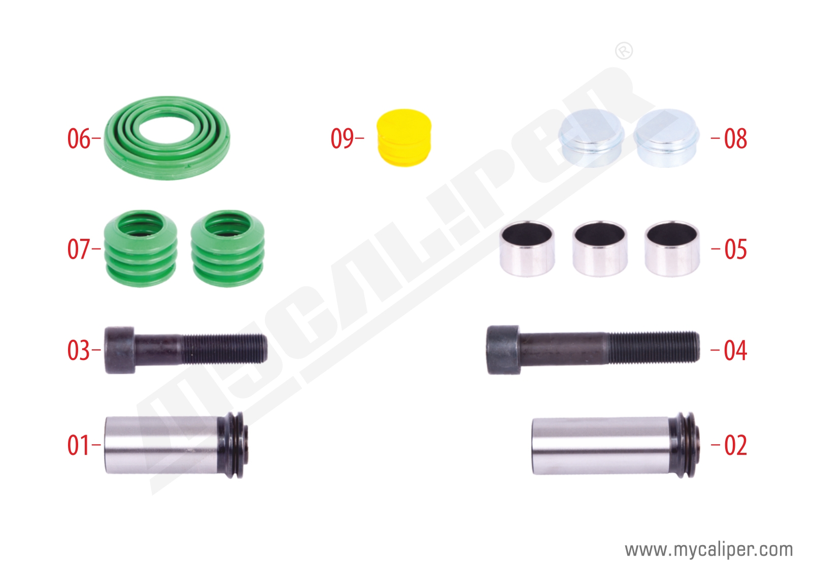 Caliper Guides & Seals Repair Kit (12.153 MAN)