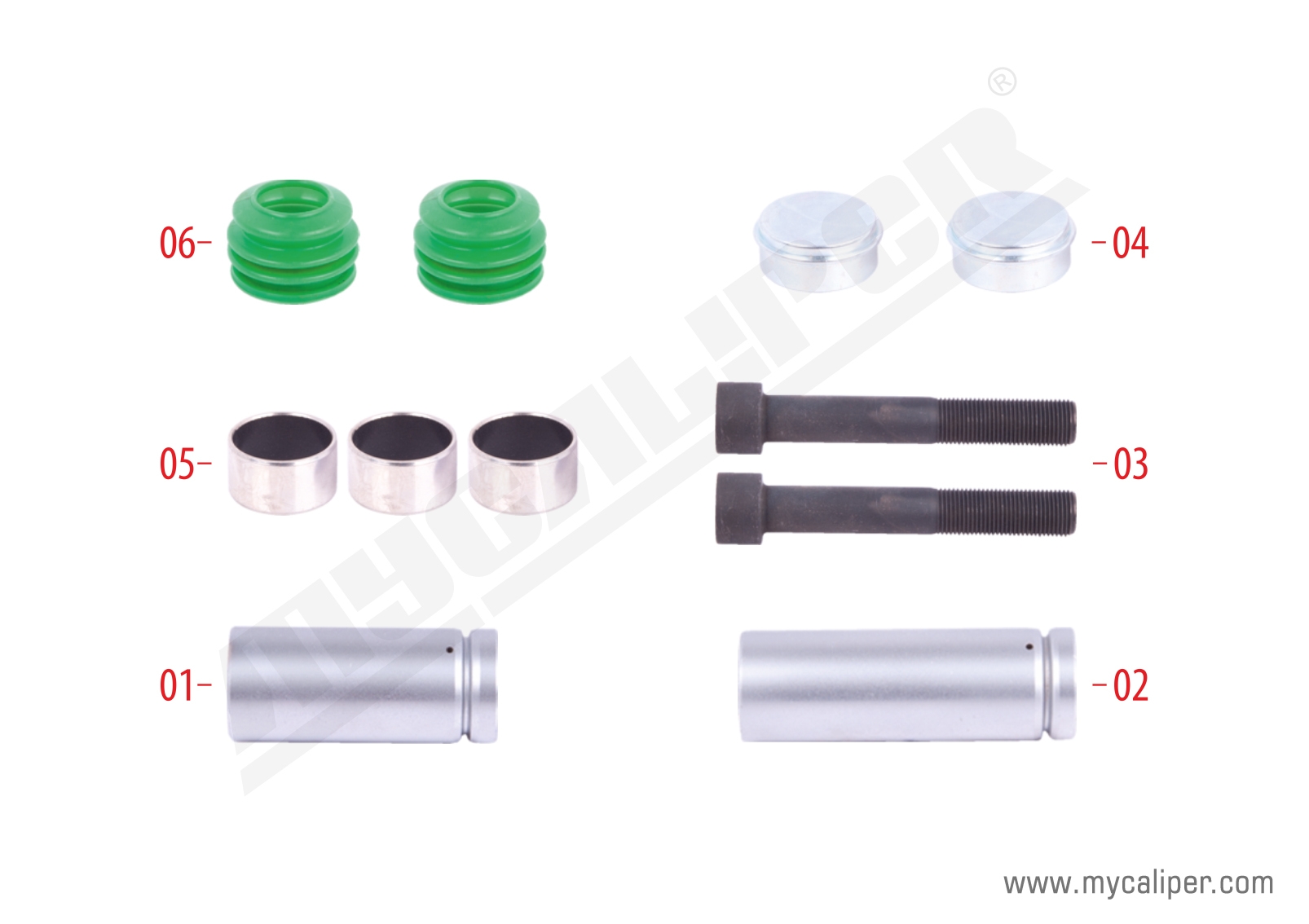 Caliper Guides & Seals Repair Kit 