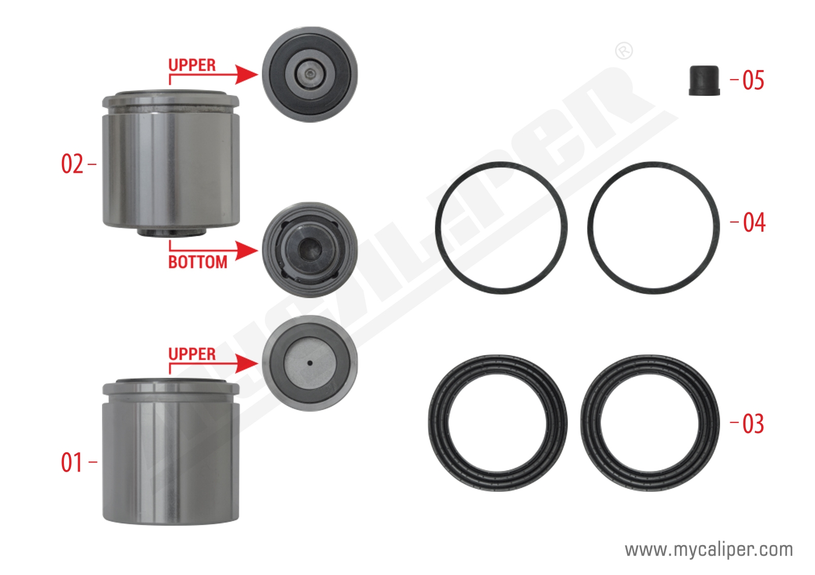 Caliper Piston & Seal Kit 