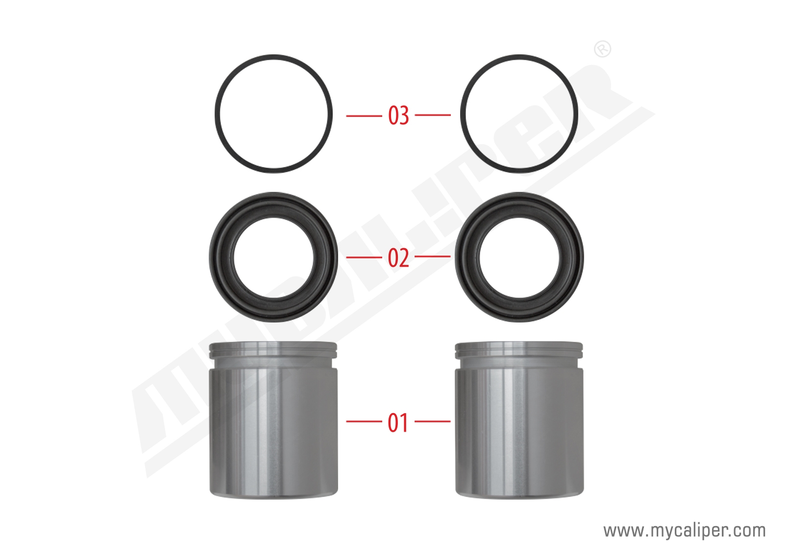 Caliper Piston & Seal Kit 