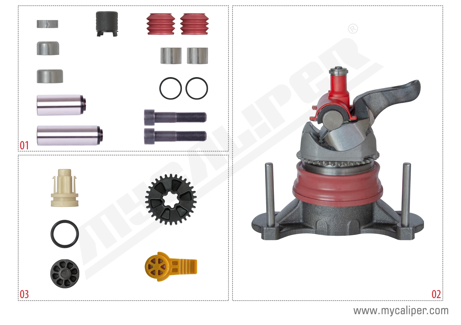 Caliper Repair Set- SBS 2220 (MODUL T-HALDEX) 