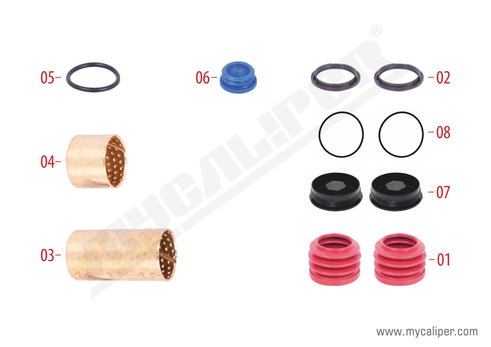 Caliper Seals Repair Kit