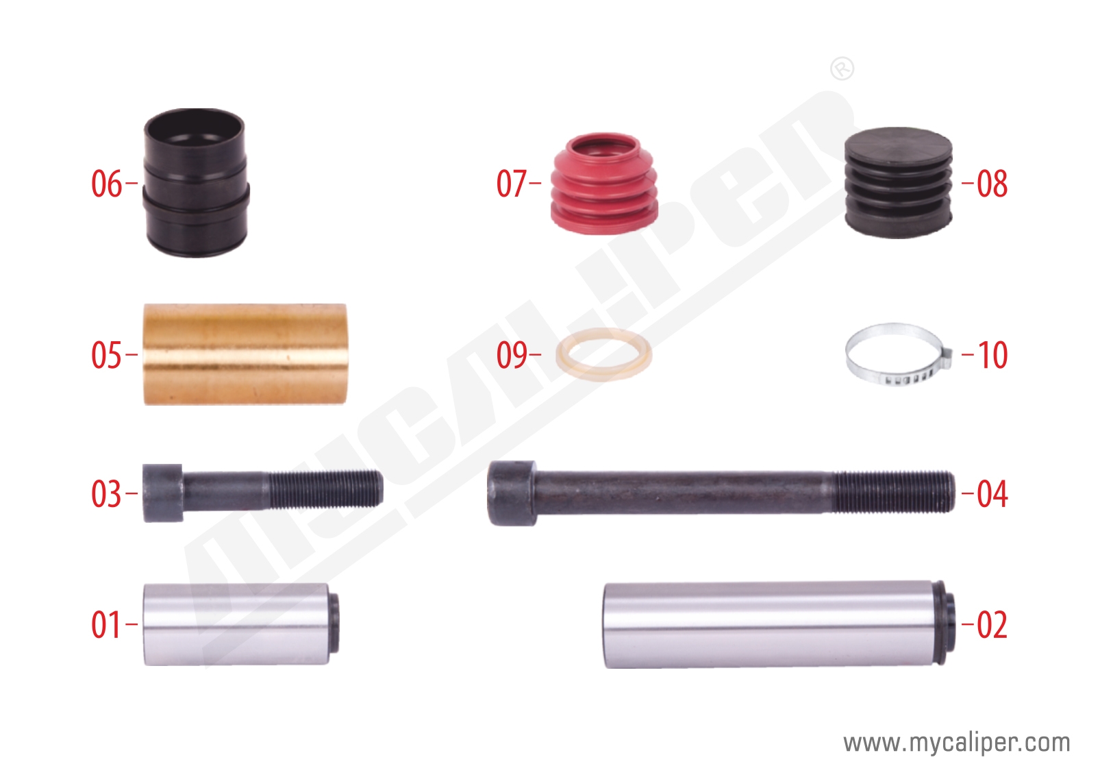 Caliper Guides & Seals Repair Kit 