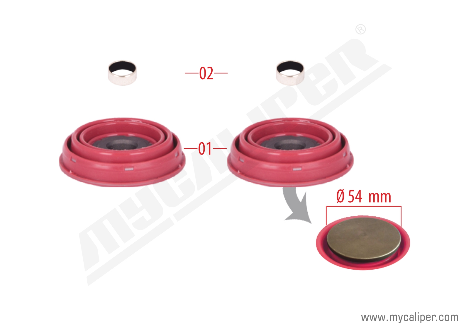 Caliper Piston Tappet Repair Kit 