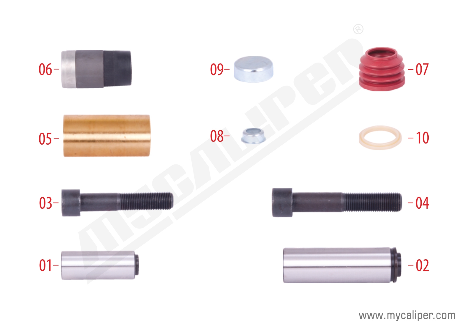 Caliper Guides & Seals Repair Kit