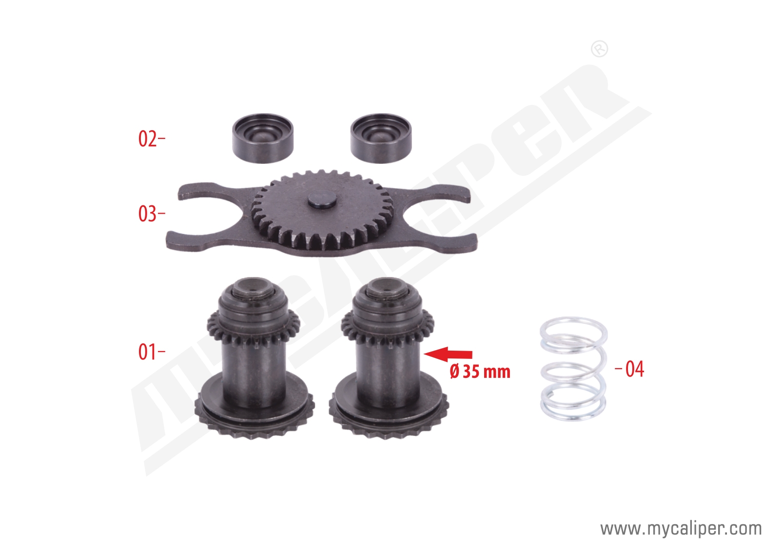 Caliper Adjusting Mechanism (Left) 