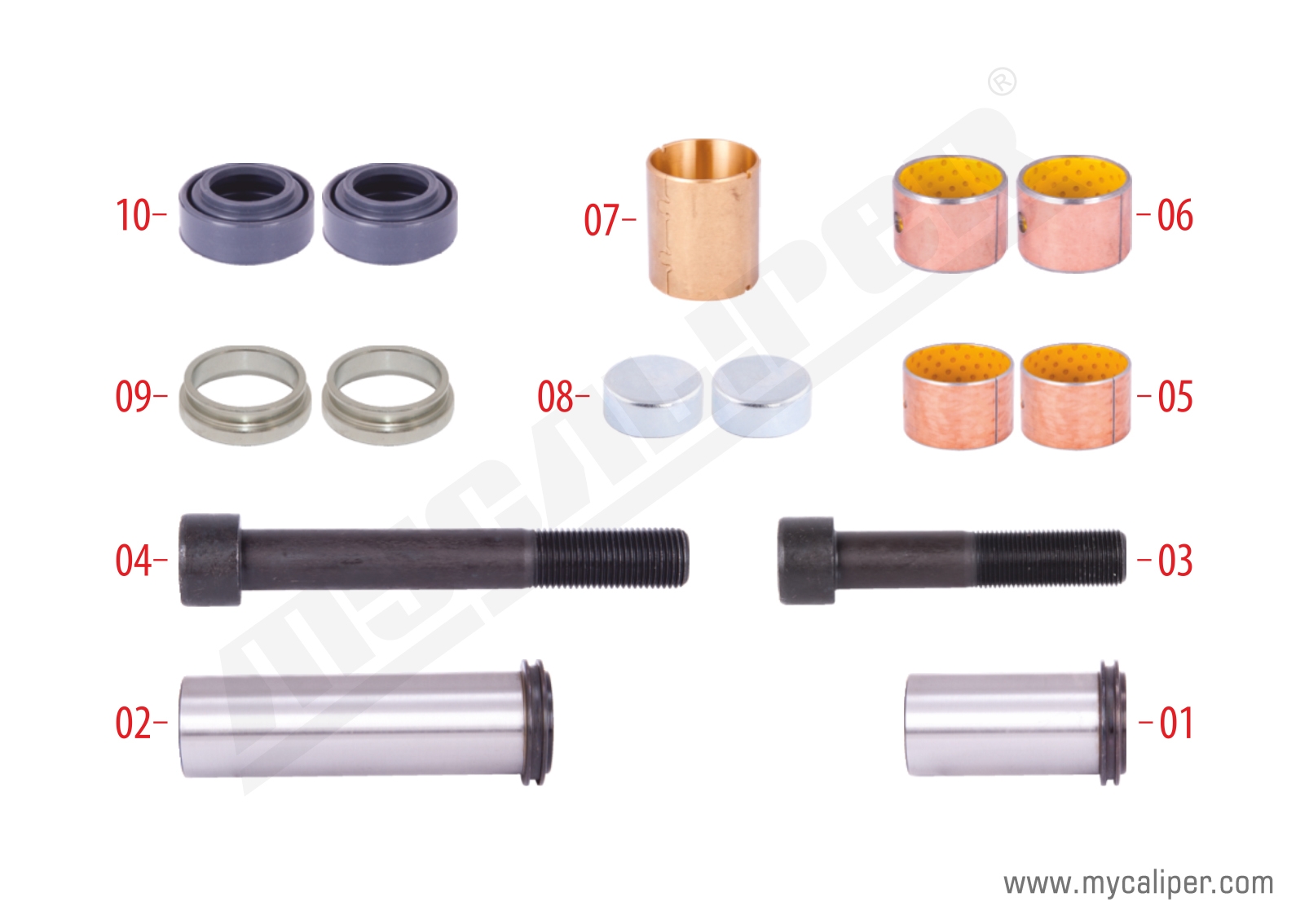 Caliper Guides & Seals Repair Kit