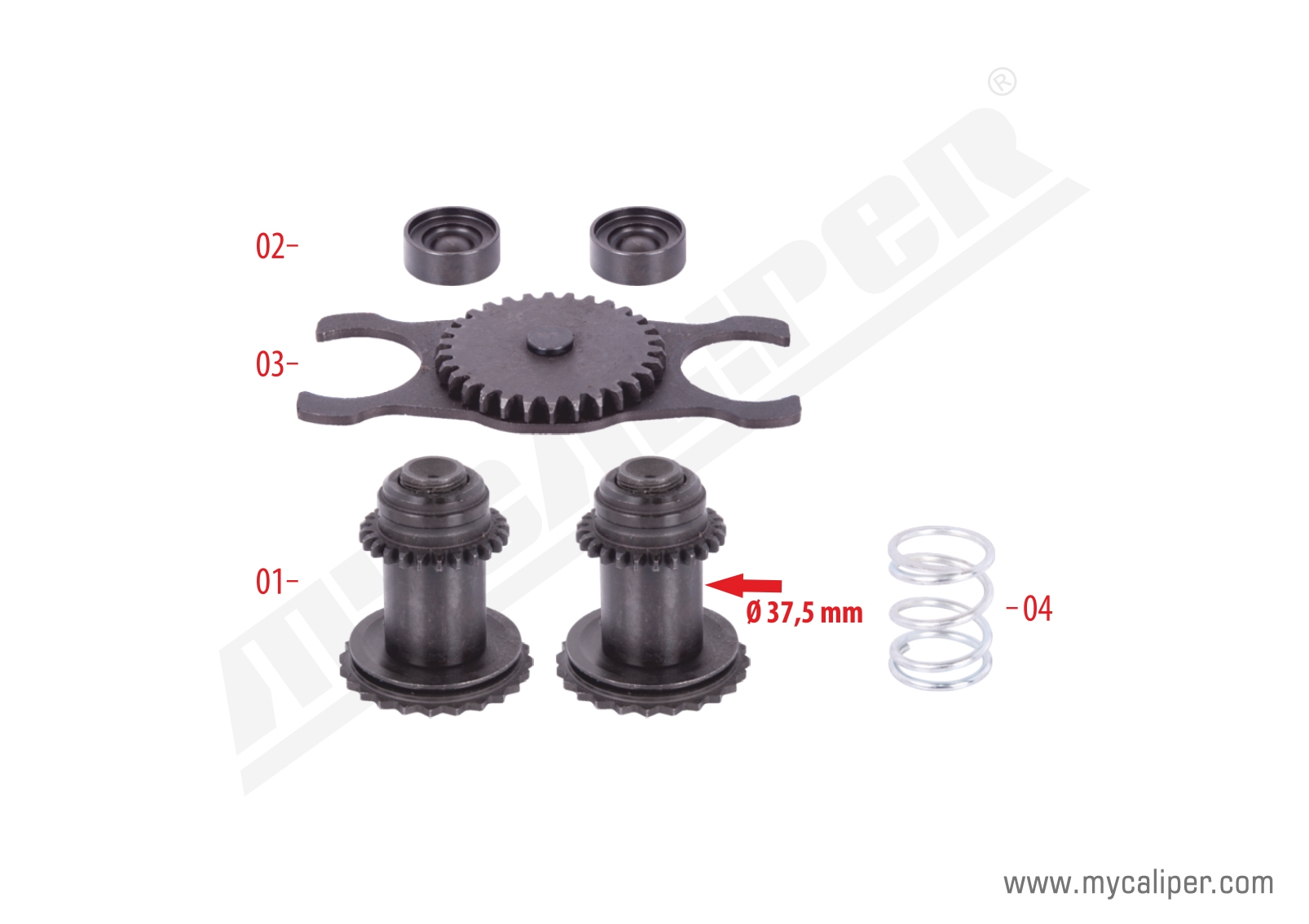 Caliper Adjusting Mechanism (Left) 