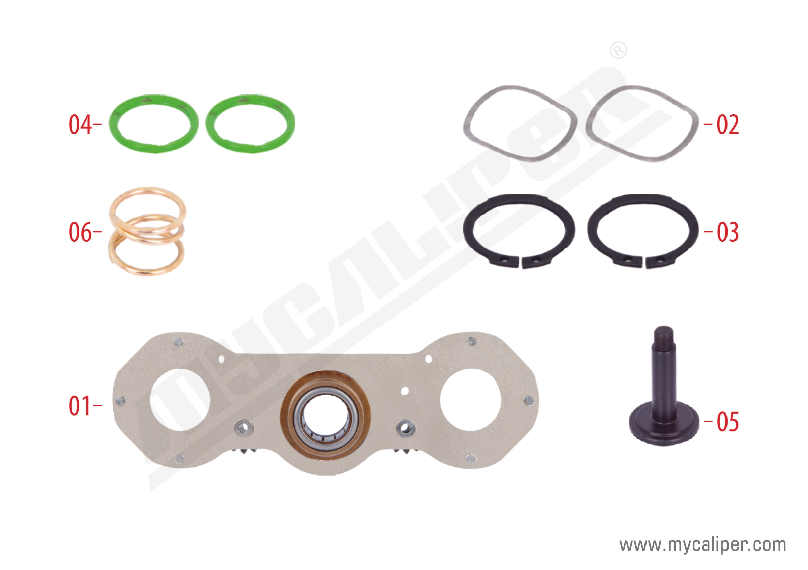 Caliper Adjusting Mechanism Repair Kit (Right) 