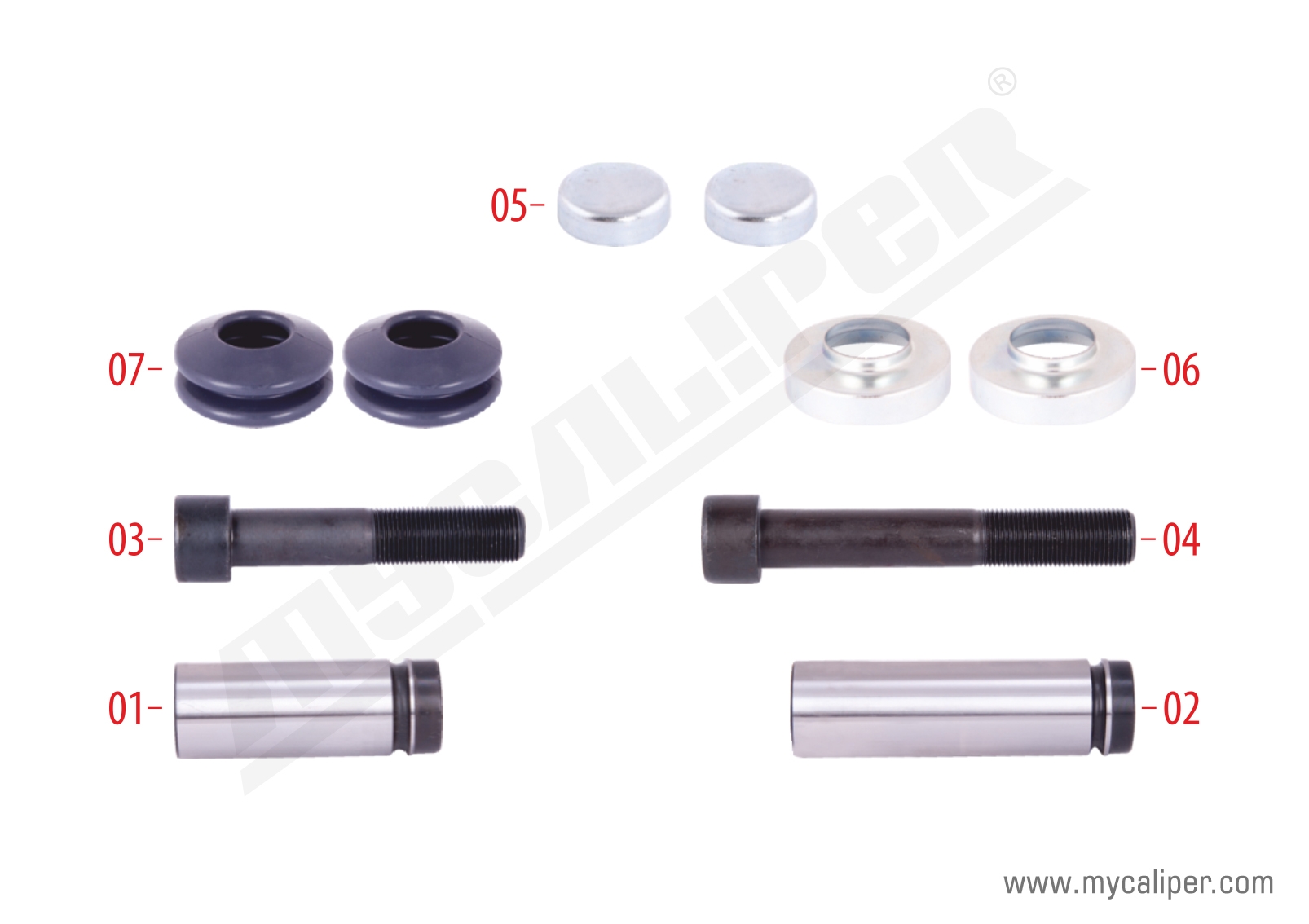 Caliper Guides & Seals Repair Kit 