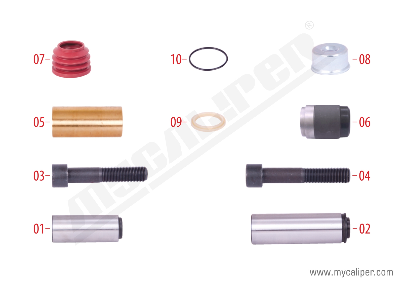 Caliper Guides & Seals Repair Kit 